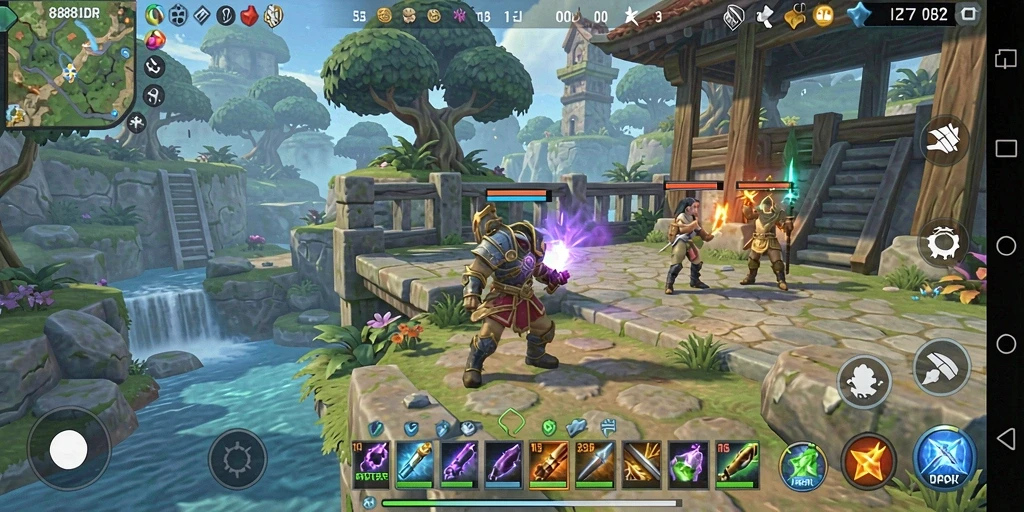 Tampilan gameplay seru dalam dunia RPG yang menakjubkan.
