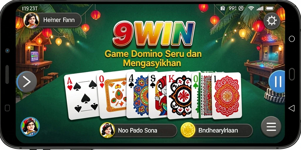 Tangkapan layar gameplay 9WIN yang penuh aksi domino.