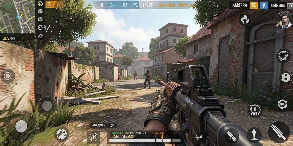 Tampilan gameplay AMS789 dengan aksi pertempuran yang seru.