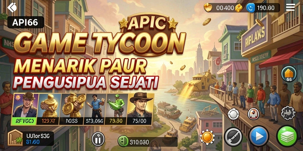 Tampilan gameplay <strong>API66</strong> yang menarik dengan berbagai sektor bisnis.