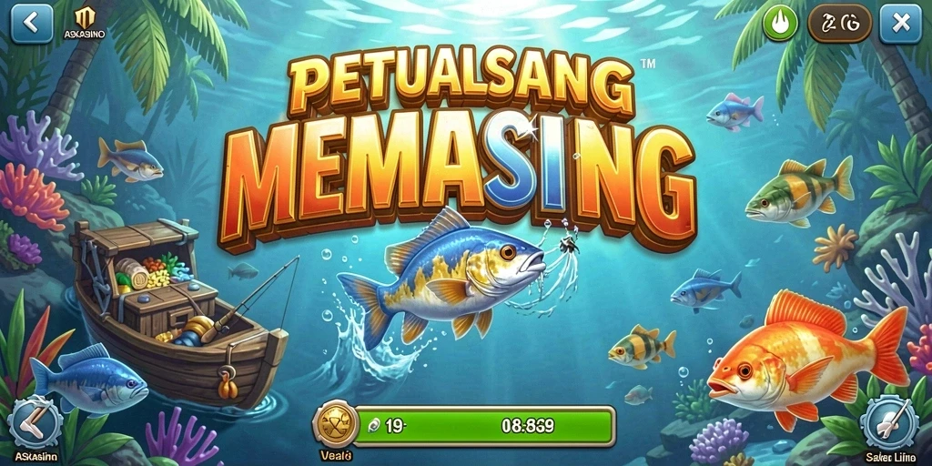 Tangkapan ikan seru dalam gameplay ASKASINO yang mendebarkan.
