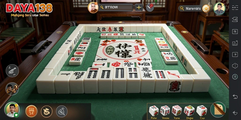 Tampilan gameplay menarik dari permainan Mahjong DAYA138.