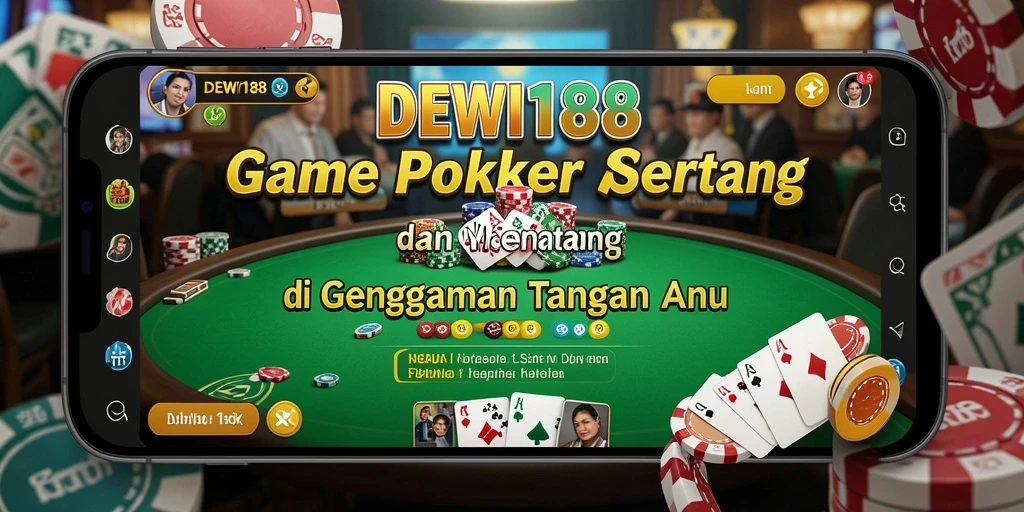 Screenshot utama DEWI188 menampilkan gameplay poker yang mendebarkan.