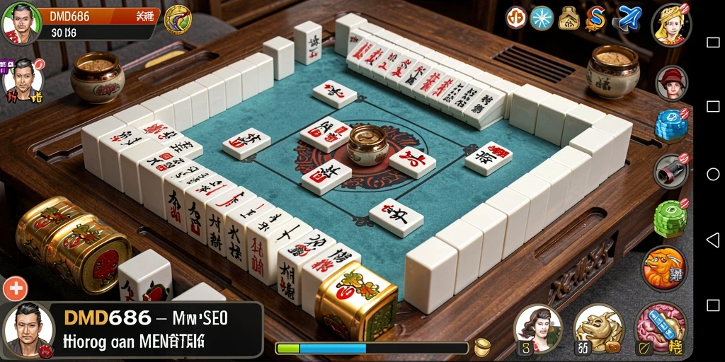 Screenshot DMD686 menampilkan gameplay seru Mahjong.