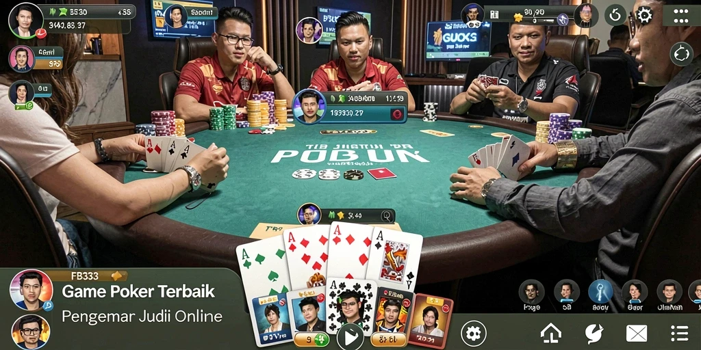 Tampilan menarik gameplay Poker di FB333.