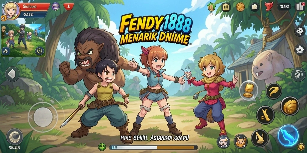 Tampilan gameplay menarik FENDY188 dengan karakter anime ikonik.