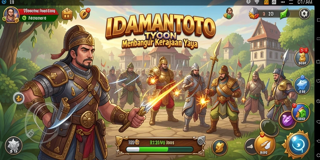 Tampilan gameplay menarik dari IDAMANTOTO dengan elemen Tycoon.