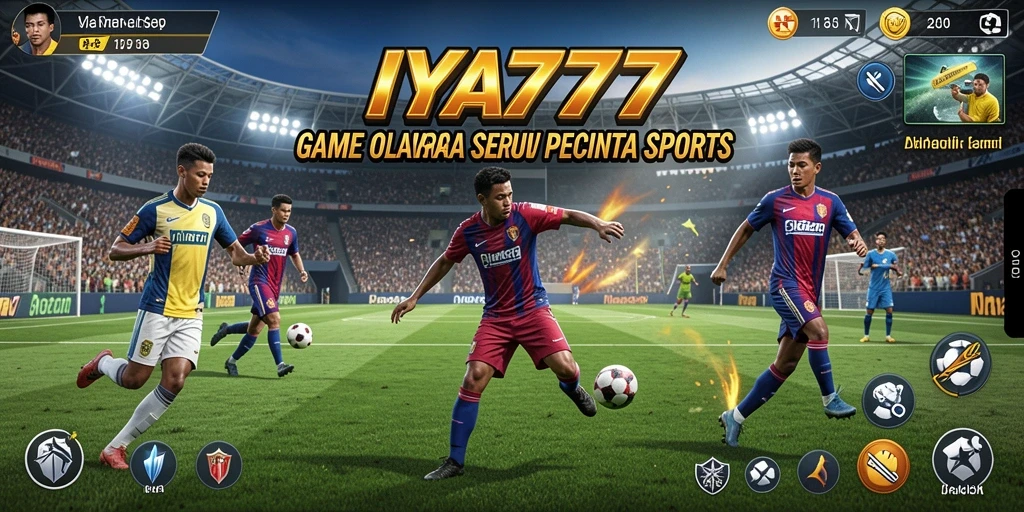 Tampilan gameplay seru di IYA777 saat pertandingan olahraga.