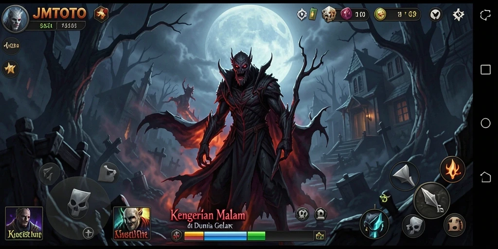 Gameplay JMTOTO yang memicu ketegangan dalam suasana horor.