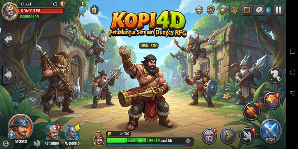 Screenshot gameplay KOPI4D menampilkan pertempuran karakter yang mendebarkan.