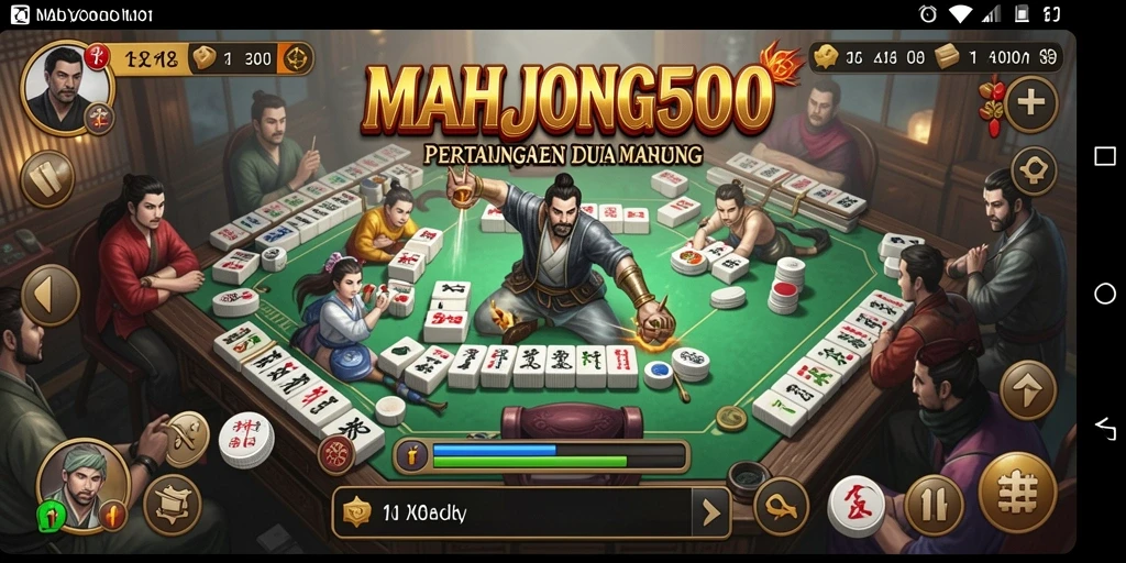 Gameplay seru di MAHJONG500 dengan elemen Battle Royale yang unik.