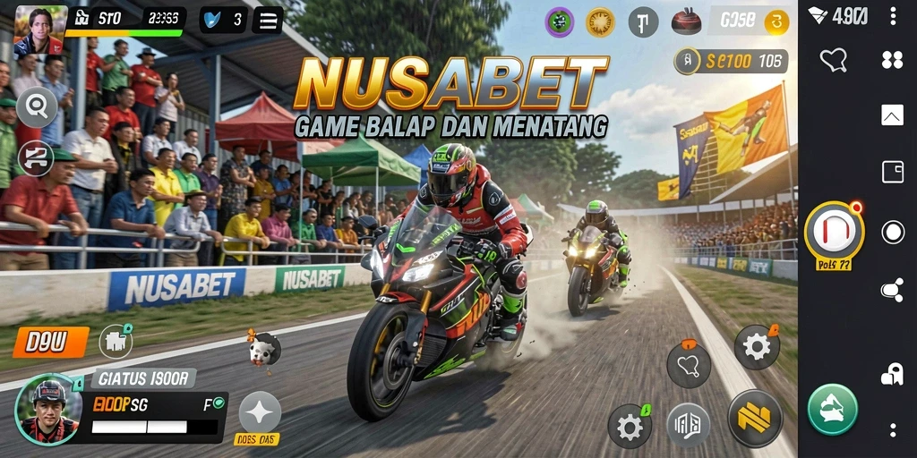 Tampilan gameplay NUSABET yang intens dan mengasyikkan.