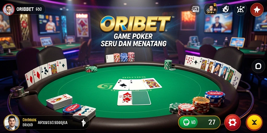 Screenshot gameplay ORIBET menampilkan aksi seru permainan Poker.