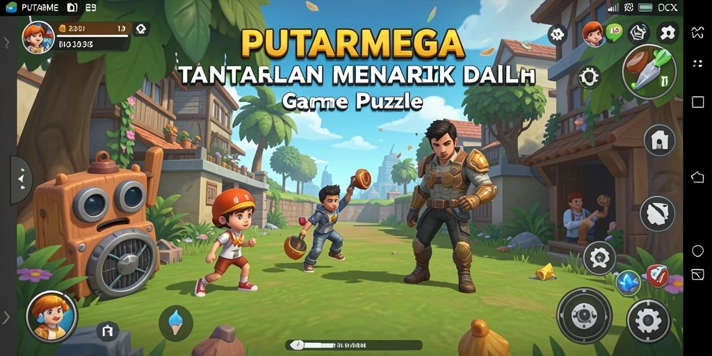 Screenshot gameplay <strong>PUTARMEGA</strong> menunjukkan kombinasi teka-teki yang menantang.