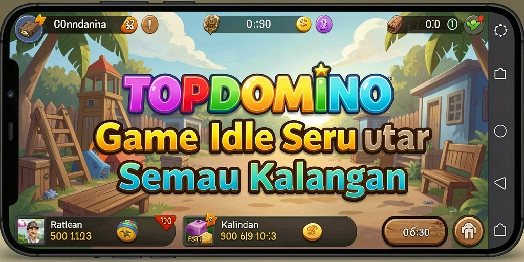 Tampilan gameplay TOPDOMINO yang menarik dan menghibur.