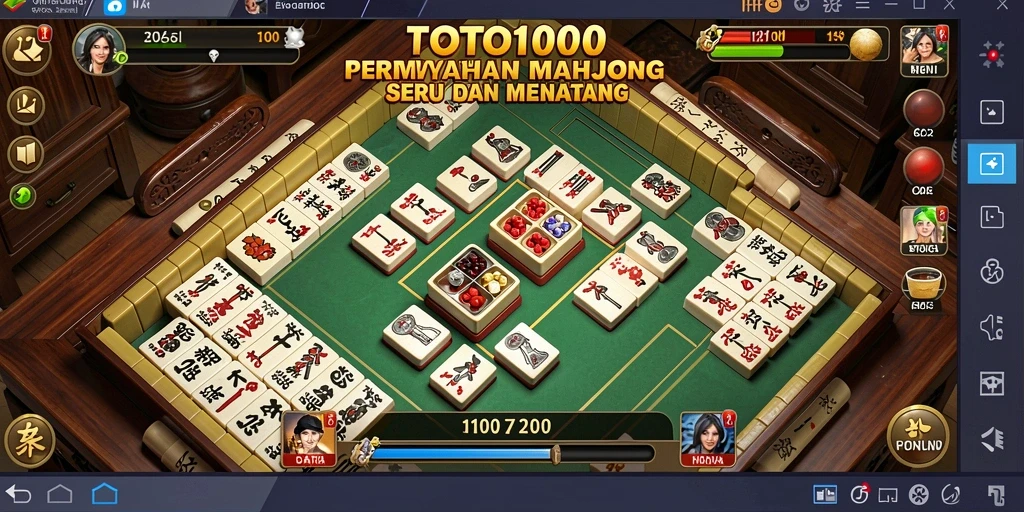 Tampilan permainan Mahjong yang menarik dan penuh warna di TOTO1000.