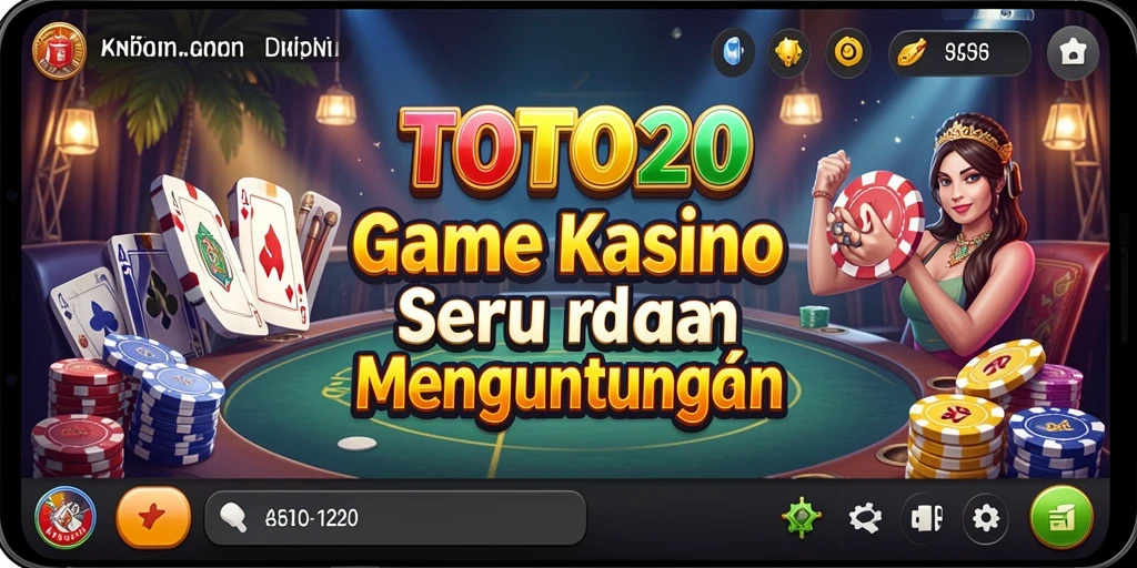 Tampilan gameplay menarik dari TOTO20 dengan berbagai permainan Kasino.