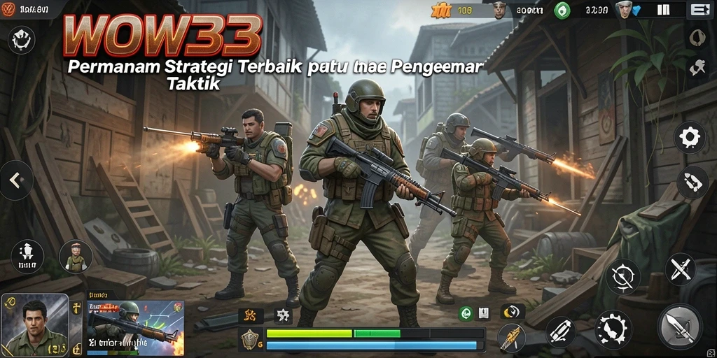 Tampilan gameplay menegangkan dalam pertarungan strategi WOW33.
