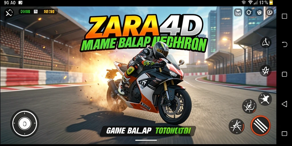 Tampilan menarik dari aksi balap motor dalam ZARA4D.